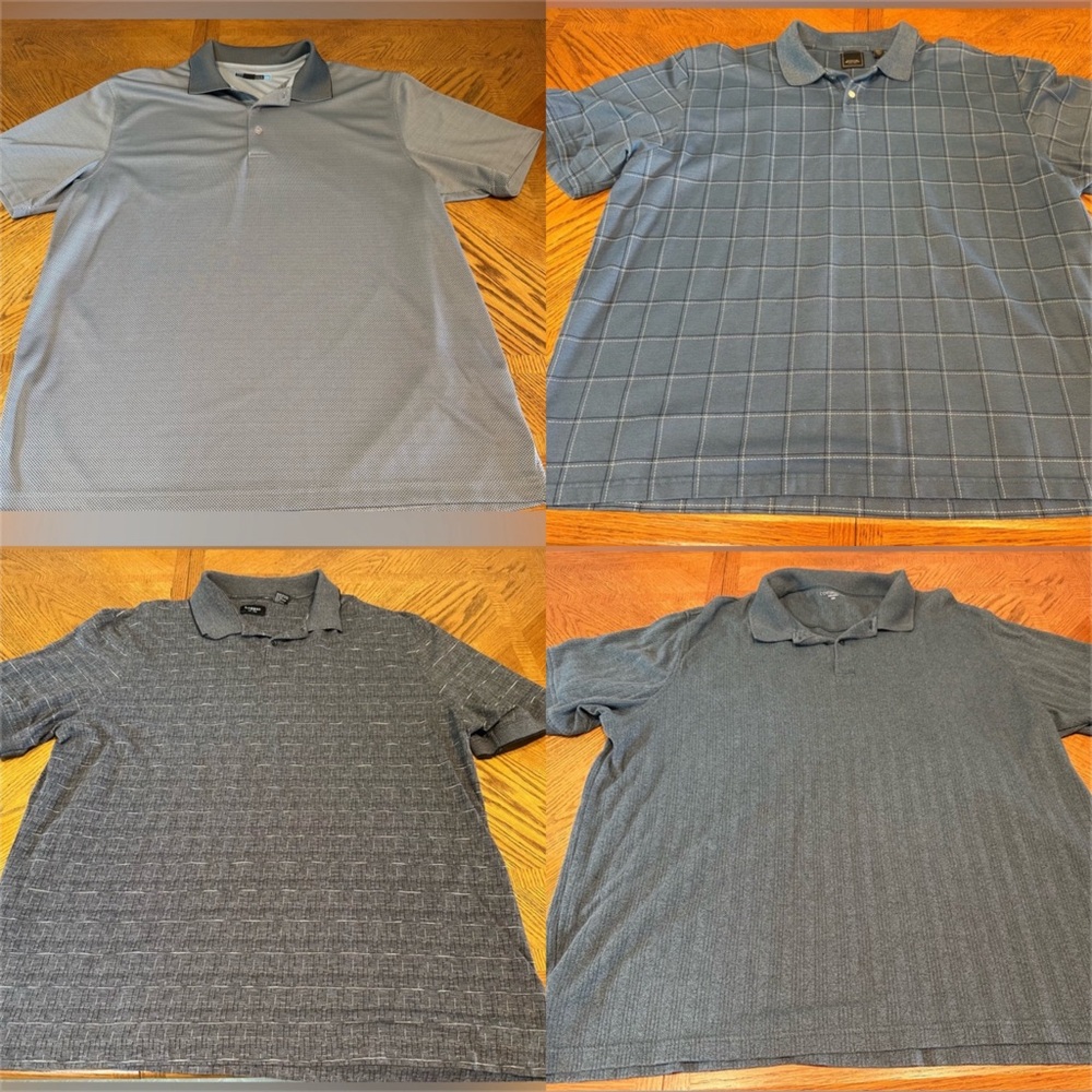 Lot of 4 men’s polo shirts